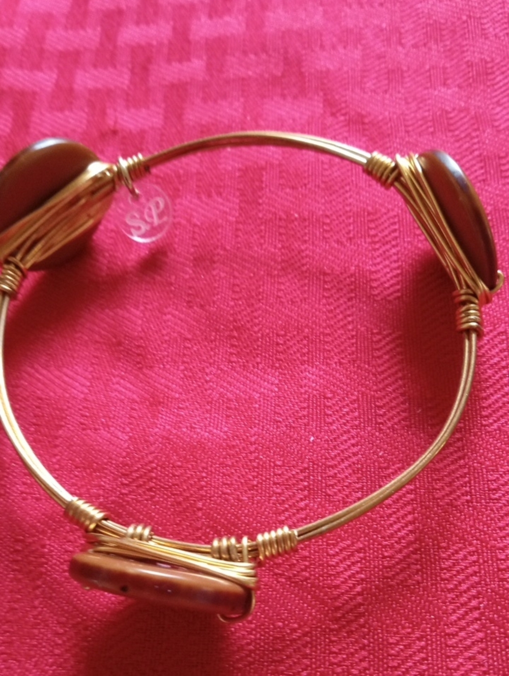 Vintage Matilda Jane Gold-Tone Wire Bracelet with Accents